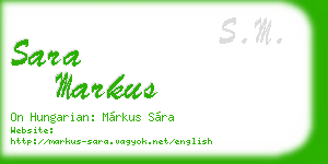sara markus business card