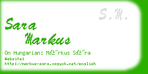 sara markus business card